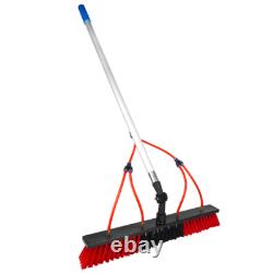 Kit de Nettoyage de Fenêtres avec Pôle Télescopique et Brosse, Tuyau d'Eau de 5 Mètres