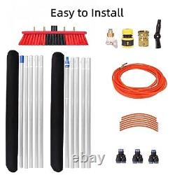 Kit de Pôle Alimenté par Eau, Brosse et Pôle de Nettoyage de Fenêtres Ajustable de 35 FT, 10m