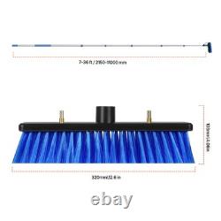 Kit de Pôle Alimenté par Eau Uimoso de 11 m pour Nettoyage de Panneaux Solaires avec Poignée Télescopique