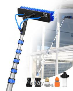 Kit de Pôle Alimenté par Eau VEVOR 11m pour Nettoyage de Panneaux Solaires avec Manche Télescopique