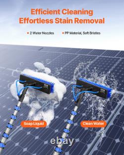 Kit de Pôle Alimenté par Eau VEVOR 11m pour Nettoyage de Panneaux Solaires avec Manche Télescopique