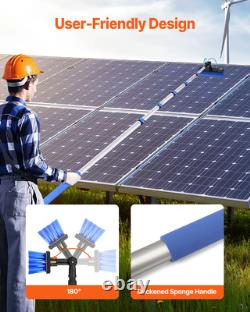 Kit de Pôle Alimenté par Eau VEVOR 11m pour Nettoyage de Panneaux Solaires avec Manche Télescopique