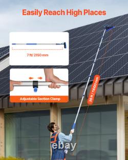 Kit de Pôle Alimenté par Eau VEVOR 11m pour Nettoyage de Panneaux Solaires avec Manche Télescopique