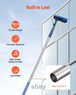 Kit de Pôle Alimenté par Eau VEVOR 11m pour Nettoyage de Panneaux Solaires avec Manche Télescopique