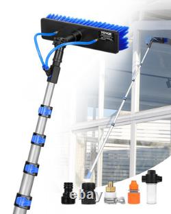Kit de Pôle Alimenté par Eau VEVOR 9m pour le Nettoyage de Panneaux Solaires avec Manche Télescopique