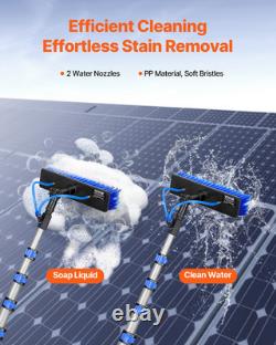 Kit de Pôle Alimenté par Eau VEVOR 9m pour le Nettoyage de Panneaux Solaires avec Manche Télescopique