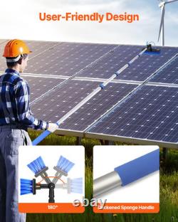 Kit de Pôle Alimenté par Eau VEVOR 9m pour le Nettoyage de Panneaux Solaires avec Manche Télescopique