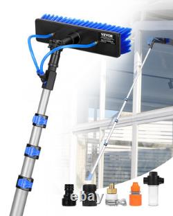 Kit de Pôle Alimenté par l'Eau VEVOR 6m pour le Nettoyage de Panneaux Solaires avec Poignée Ajustable