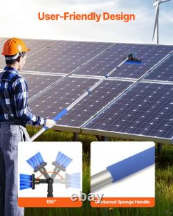 Kit de Pôle Alimenté par l'Eau VEVOR 6m pour le Nettoyage de Panneaux Solaires avec Poignée Ajustable