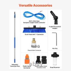 Kit de Poteau Alimenté par Eau Uimoso 9m pour Nettoyage de Panneaux Solaires avec Poignée Télescopique