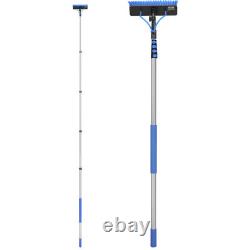 Kit de Poteau Alimenté par Eau VEVOR 7,3 m Poteau de Nettoyage de Panneaux Solaires avec Poignée Rétractable