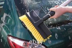 Kit de brosse de lavage télescopique en aluminium de 3 m (9 pieds) alimenté en eau pour fenêtres, voiture et fourgon