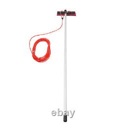 Kit de brosse de nettoyage alimentée par l'eau pour perche de nettoyage télescopique de 26 pieds pour fenêtres et panneaux solaires