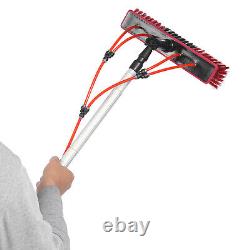 Kit de brosse de nettoyage alimentée par l'eau pour perche de nettoyage télescopique de 26 pieds pour fenêtres et panneaux solaires
