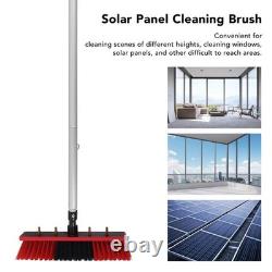 Kit de brosse de nettoyage pour panneaux solaires à alimentation en eau avec perche pour extérieur, vitres et panneaux solaires
