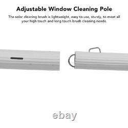 Kit de brosse de nettoyage pour panneaux solaires à alimentation en eau avec perche pour extérieur, vitres et panneaux solaires