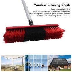 Kit de brosse de nettoyage pour panneaux solaires à alimentation en eau avec perche pour extérieur, vitres et panneaux solaires