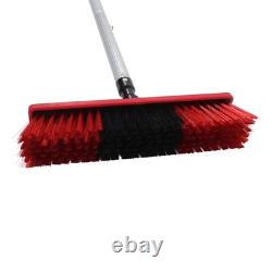 Kit de brosse de nettoyage pour panneaux solaires à alimentation en eau avec perche pour extérieur, vitres et panneaux solaires
