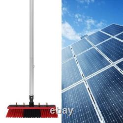 Kit de brosse de nettoyage pour panneaux solaires à alimentation en eau avec perche pour extérieur, vitres et panneaux solaires