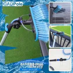 Kit de lavage IGADPole 24 pieds (7 m) avec brosse alimentée en eau, distributeur de savon et robinet de tuyau