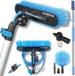 Kit de lavage Igadpole 20 pieds (6 m) avec brosse alimentée en eau, distributeur de savon et robinet de tuyau