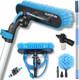 Kit De Lavage Pole 24ft (7m) Avec Brosse Alimentée En Eau, Distributeur De Savon Et Robinet De Tuyau