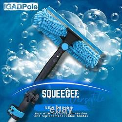 Kit de lavage avec brosse alimentée en eau de 5M (17 pieds), plumeau à toiles d'araignée et raclette de 25 cm (10 pouces)