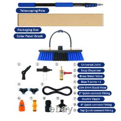 Kit de lavage de 7,2 m, brosse de nettoyage télescopique alimentée en eau et plumeau à toiles d’araignée, 14 pièces