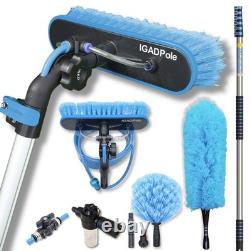 Kit de lavage de 7 m (24 pi) avec brosse alimentée en eau, plumeau, raclette, distributeur de savon