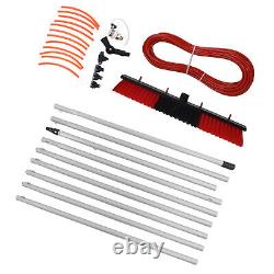 Kit de lavage de fenêtres avec brosse à eau de 9 m avec 50 cm, taille grande, alimenté par eau.