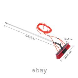 Kit de nettoyage avec brosse alimentée en eau et perche télescopique pour fenêtres et panneaux solaires de 26 pieds