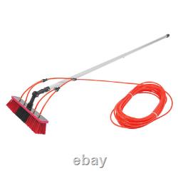 Kit de nettoyage avec perche télescopique de 8 m pour fenêtres et panneaux solaires, brosse à nettoyage alimentée en eau