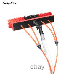 Kit de nettoyage avec pôle télescopique de 26 pieds pour fenêtres et panneaux solaires, brosse de nettoyage alimentée en eau