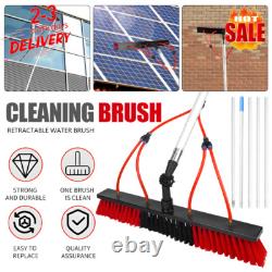 Kit de nettoyage de fenêtres avec brosse alimentée en eau et perche télescopique de 5 m pour panneaux solaires