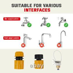 Kit de nettoyage de fenêtres avec brosse alimentée en eau et perche télescopique de 5 m pour panneaux solaires