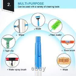 Kit de nettoyage de fenêtres avec perche alimentée en eau de 12 pieds à 30 pieds, brosse télescopique extensible