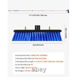 Kit de nettoyage de fenêtres avec perche alimentée par l'eau de 7,3 m et alimentée par énergie solaire, outil extensible