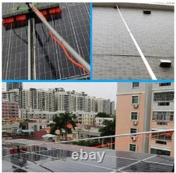 Kit de nettoyage de fenêtres avec perche télescopique extensible de 8 m (26 ft), équipée d'une brosse alimentée en eau.