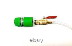 Kit de nettoyage de fenêtres avec pôle de 4 mètres, équipement de nettoyage de fenêtres alimenté par tuyau, brosse télescopique.