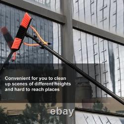 Kit de nettoyage de fenêtres en verre et de panneaux solaires avec perche alimentée par l'eau