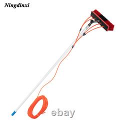 Kit de nettoyage de fenêtres et de panneaux solaires avec perche télescopique de 8 m et brosse alimentée en eau