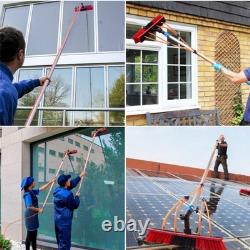 Kit de nettoyage de panneaux solaires avec perche alimentée en eau de 5 m, système de nettoyage de vitres, tuyau de 20 m