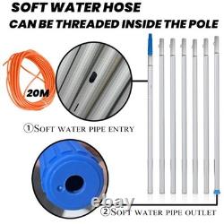 Kit de nettoyage de panneaux solaires avec perche alimentée en eau de 5 m, système de nettoyage de vitres, tuyau de 20 m