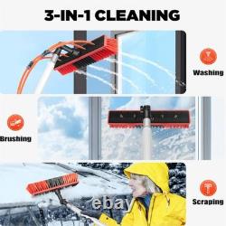Kit de nettoyage de panneaux solaires avec perche alimentée en eau de 5 m, système de nettoyage de vitres, tuyau de 20 m