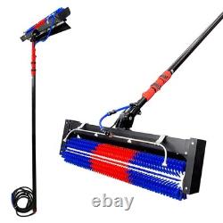Kit de nettoyage de panneaux solaires, brosse rotative automatique, brosse à eau pour toiture
