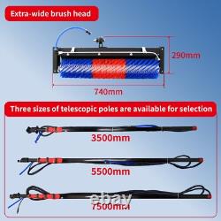 Kit de nettoyage de panneaux solaires, brosse rotative automatique, brosse à eau pour toiture