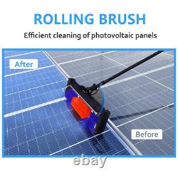 Kit de nettoyage de panneaux solaires, brosse rotative automatique, brosse à eau pour toiture