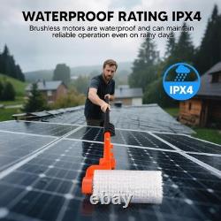 Kit de nettoyage de panneaux solaires électriques 6,2 m avec perche télescopique alimentée en eau pour le nettoyage des vitres