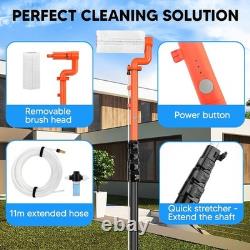 Kit de nettoyage de panneaux solaires électriques 6,2 m avec perche télescopique alimentée en eau pour le nettoyage des vitres