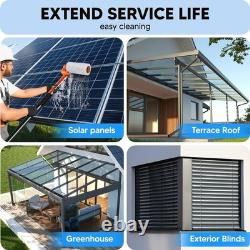 Kit de nettoyage de panneaux solaires électriques 6,2 m avec perche télescopique alimentée en eau pour le nettoyage des vitres